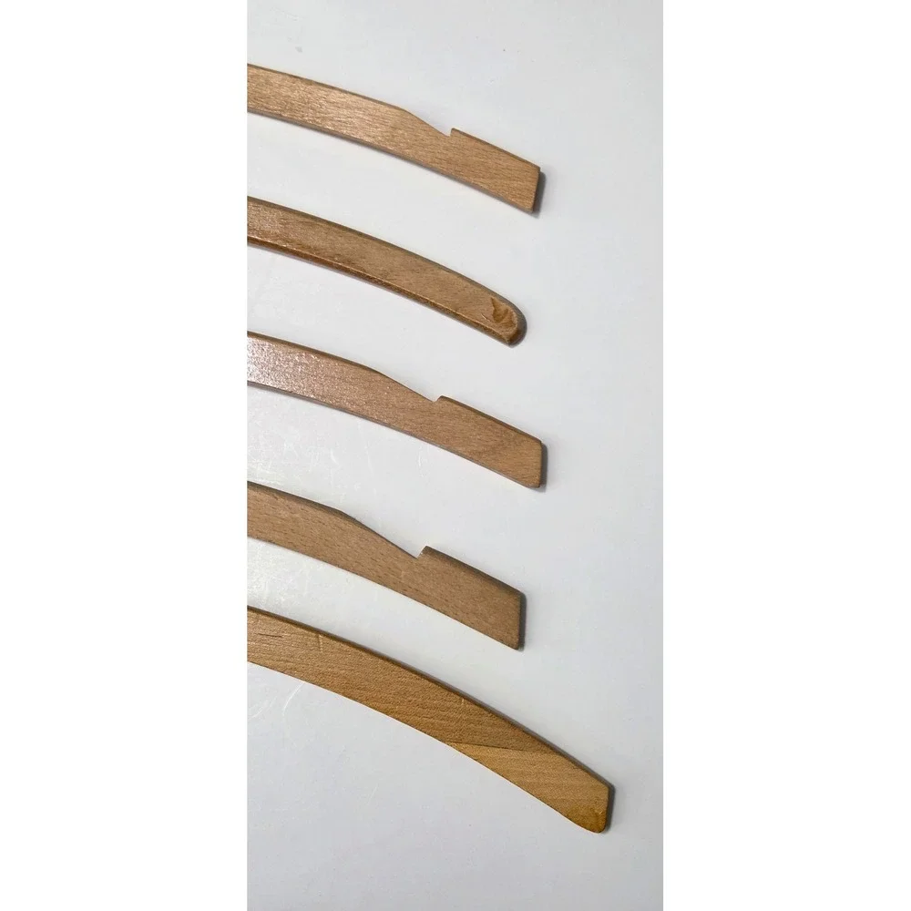 Vintage Various Wooden Hangers Set of 5 Handcrafted Yugoslavia Poland MCM Wood